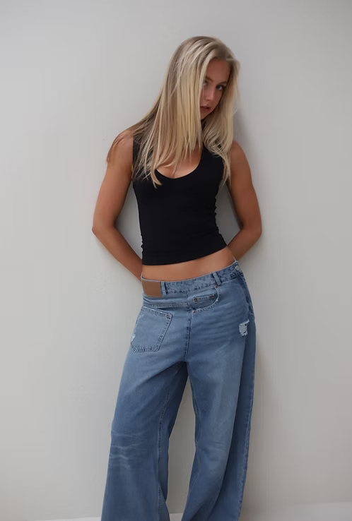 Mismatched Pocket Jeans