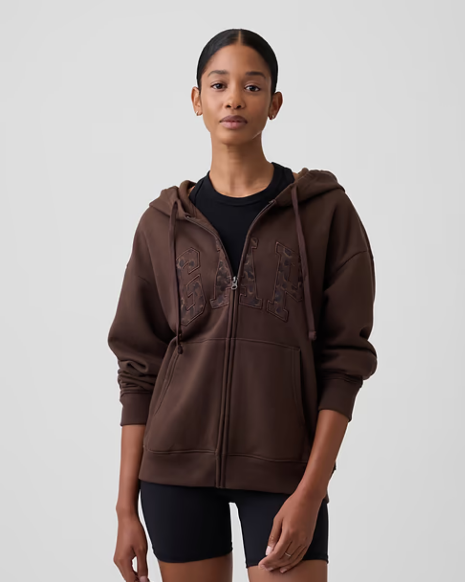 Leopard Logo Hoodie