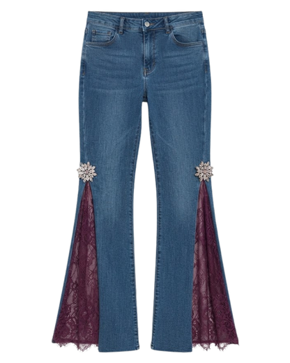 Lace Slit Jeans