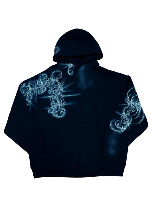 Neon Fractal Graphic Hoodie