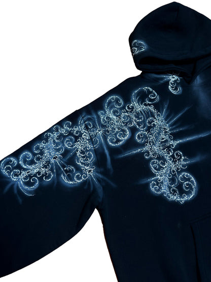 Neon Fractal Graphic Hoodie