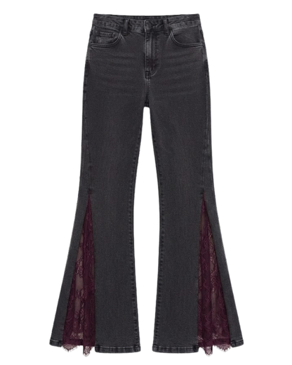 Lace Slit Jeans