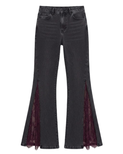 Lace Slit Jeans