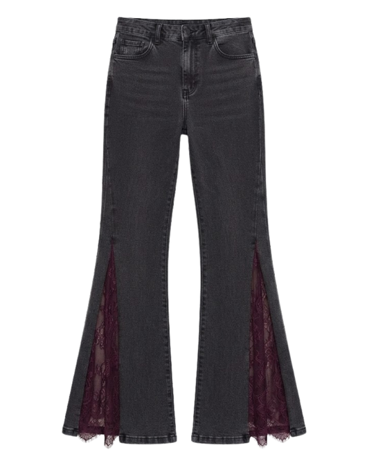 Lace Slit Jeans