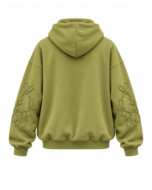 Olive Floral Hoodie
