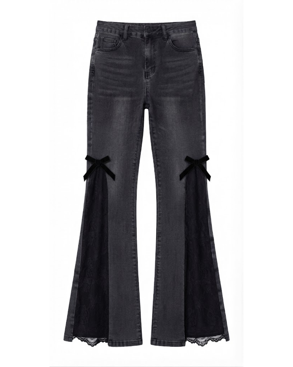 Lace Slit Jeans