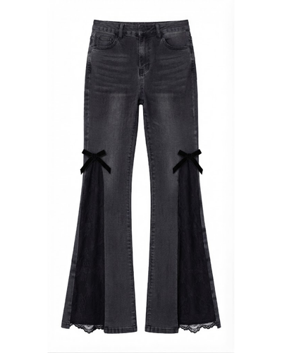 Lace Slit Jeans