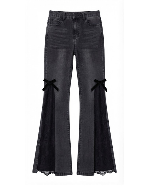 Lace Slit Jeans