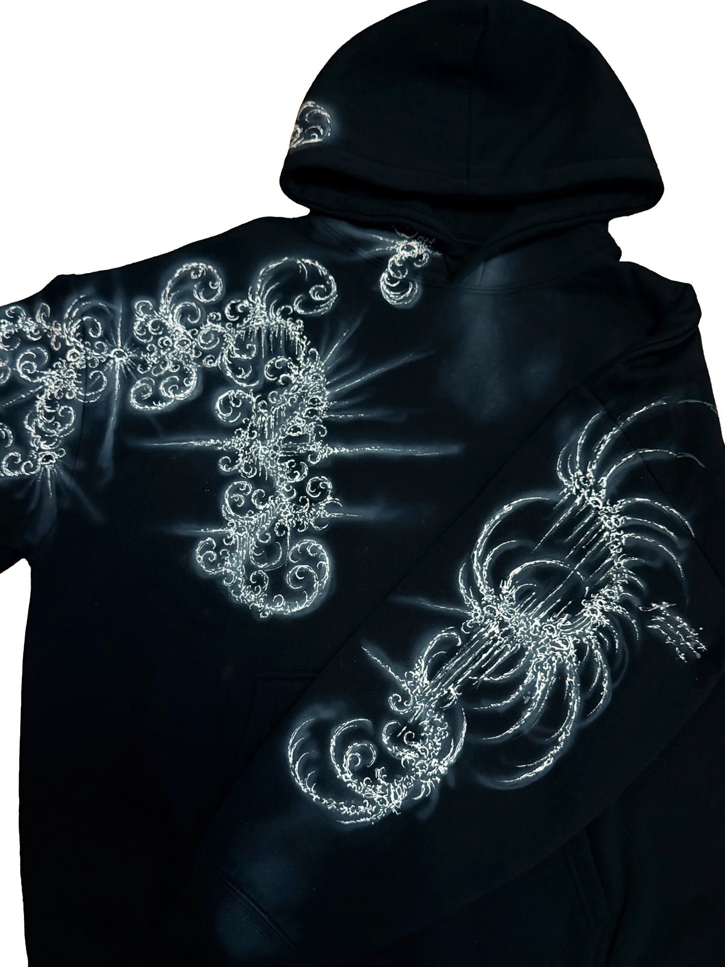 Neon Fractal Graphic Hoodie
