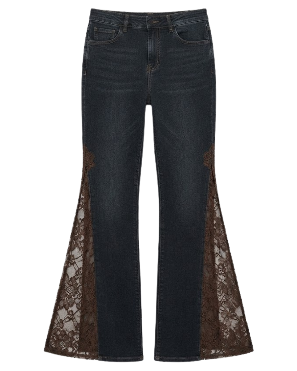 Lace Slit Jeans