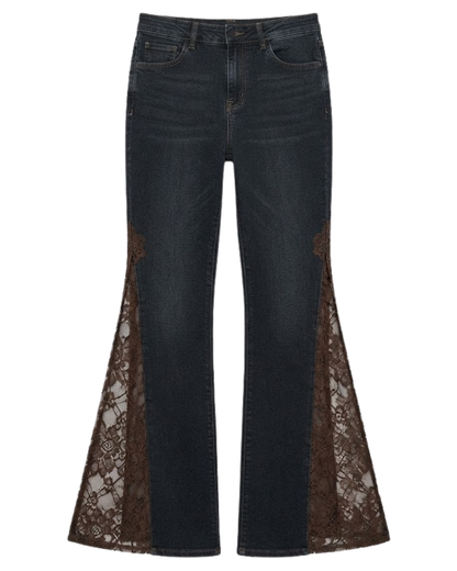Lace Slit Jeans