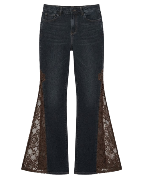 Lace Slit Jeans