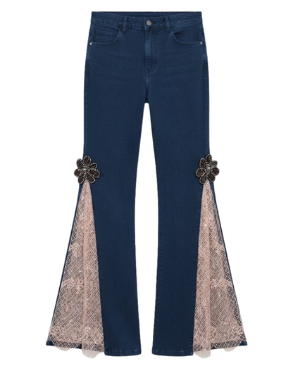 Lace Slit Jeans