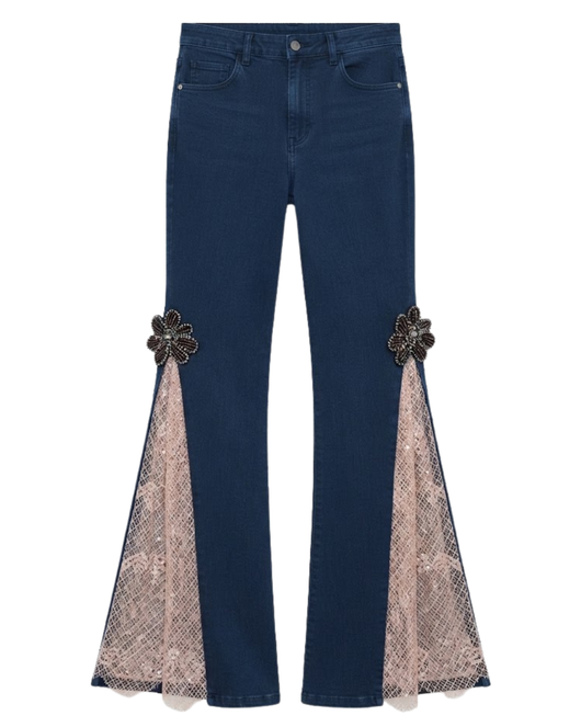 Lace Slit Jeans