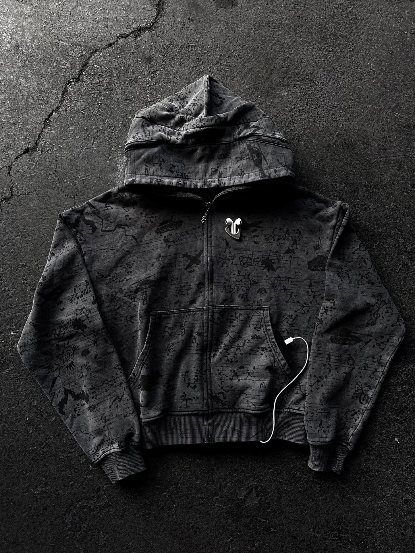 Headphone Zip Up Hoodie