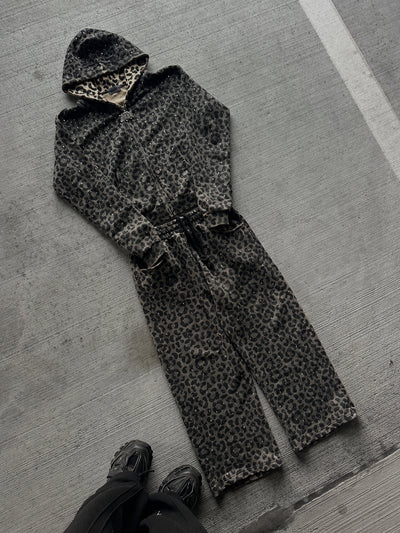 Leopard Rhinestone Sweatsuit