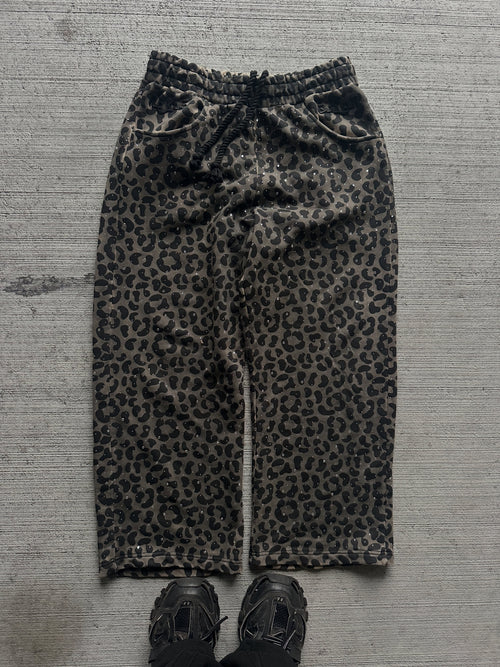 Leopard Rhinestone Sweatsuit