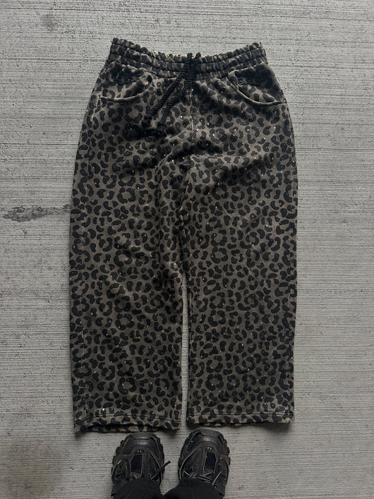 Leopard Rhinestone Sweatsuit