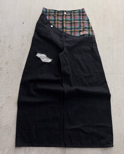 Plaid Peek Jeans
